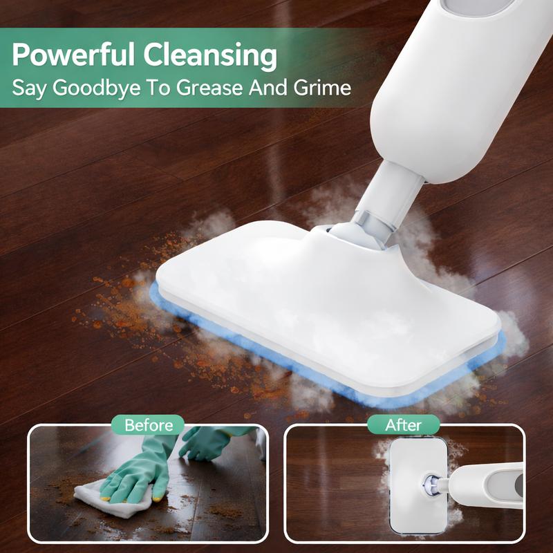 [FebFaves]10-in-1 Portable Handheld Steam Mop Cleaner, 212℉ High-Temperature Cleaning and Sanitizing Household Mop for Floors, Tiles, Walls, Glass, and Stubborn Grease.