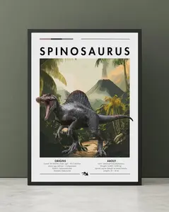 Spinosaurus Wall art, Spinosaurus Dinosaur, Cretaceous period, Carnivorous Dinosaur, Prehistoric poster, Dinosaur wall art.