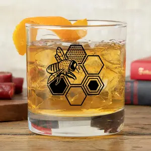 Honeybee Rocks Glass
