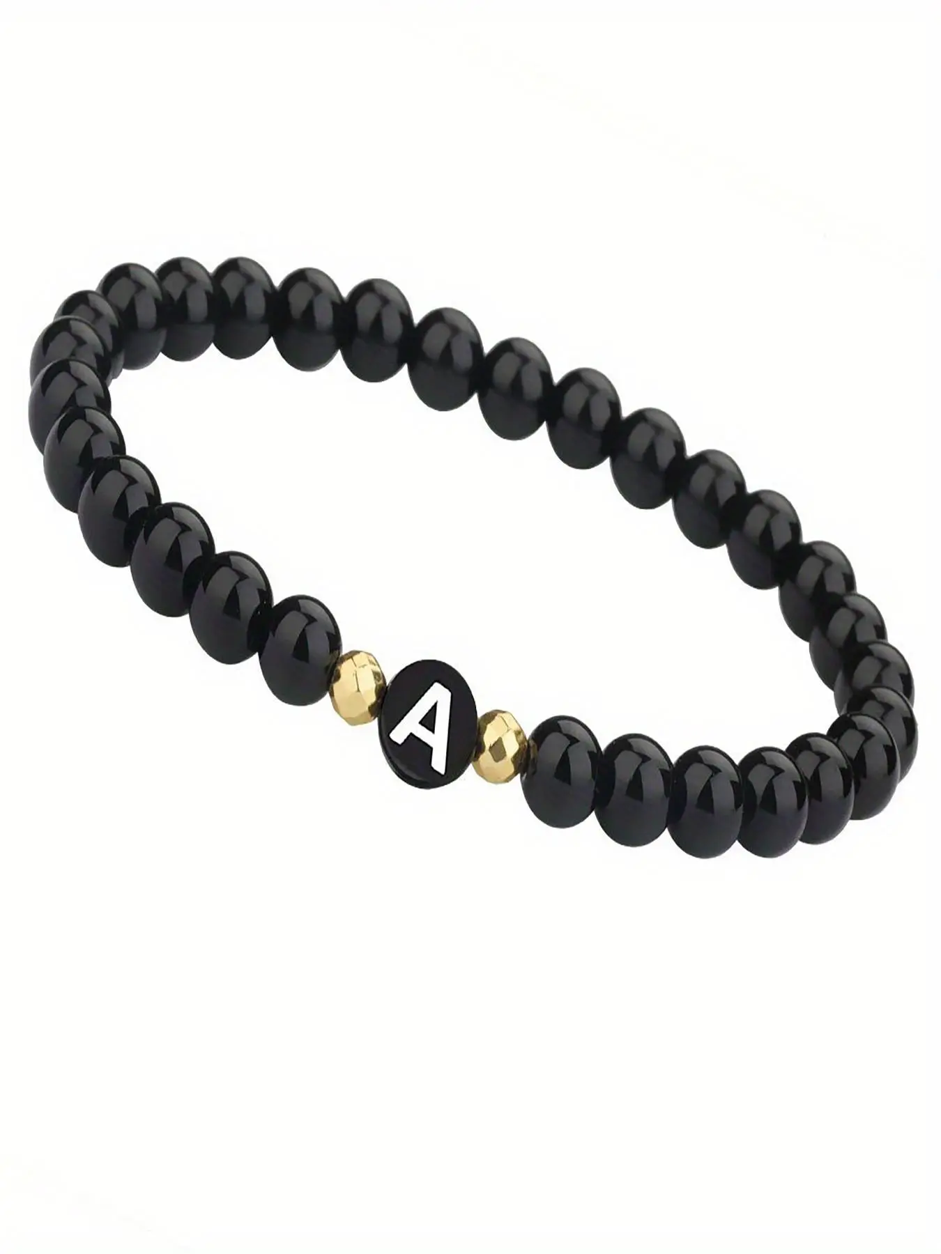 Initials Bracelet, Fashionable Beaded Bracelet for Couple, Casual Trendy Beaded Bracelet, Fashion Accessories for Daily Wear, Personalized Couples Bracelet, Letter Link Bracelet, Initial Charm Bracelets, Jewelry Bracelet, Fashionable Bracelet Style