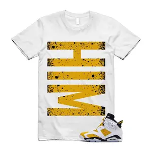 6 Ochre Yellow White Black T Shirt Match HIM VERT