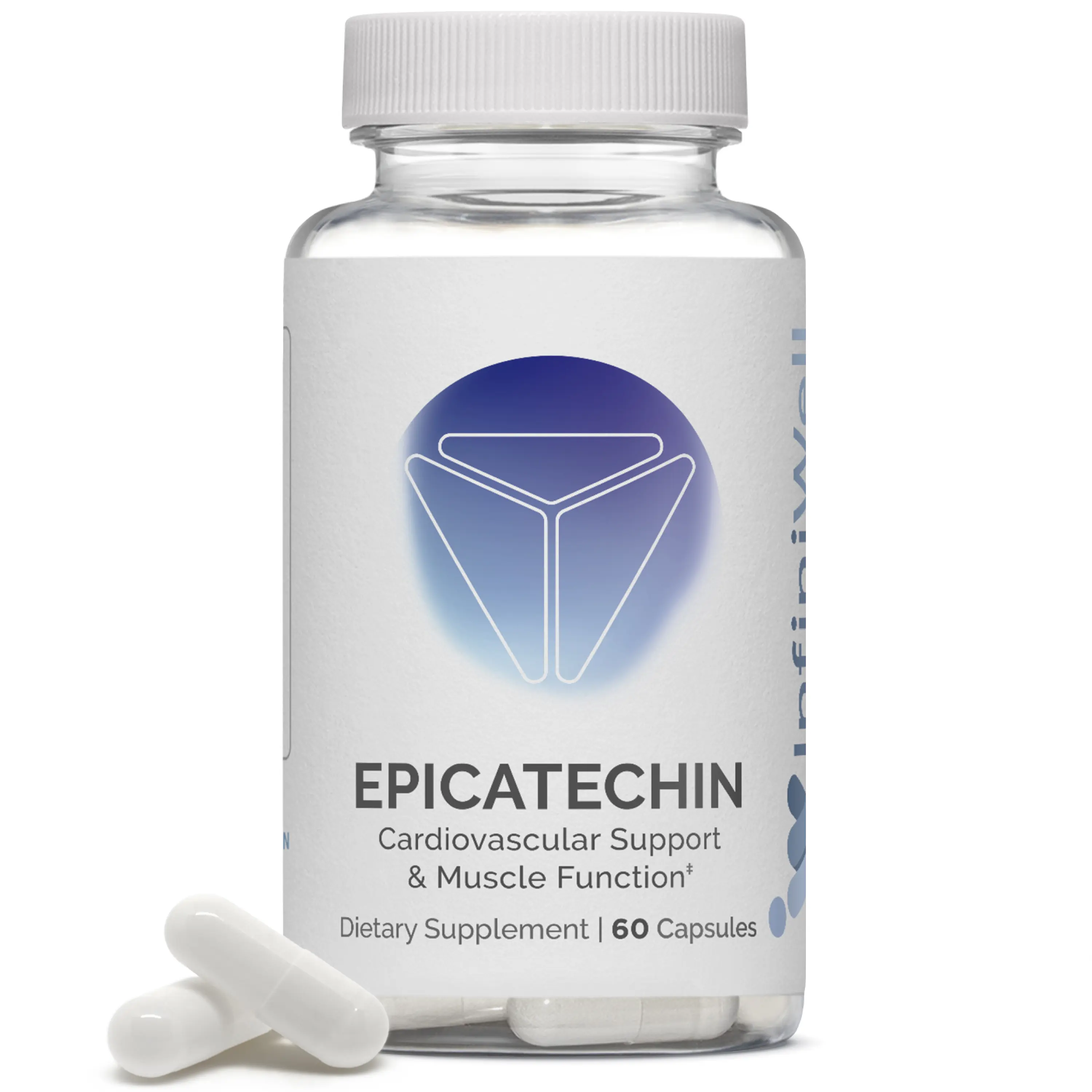 InfiniWell Epicatechin Supplement 500 mg, Antioxidant Flavanol Capsules for Stamina, Endurance & Nitric Oxide Support