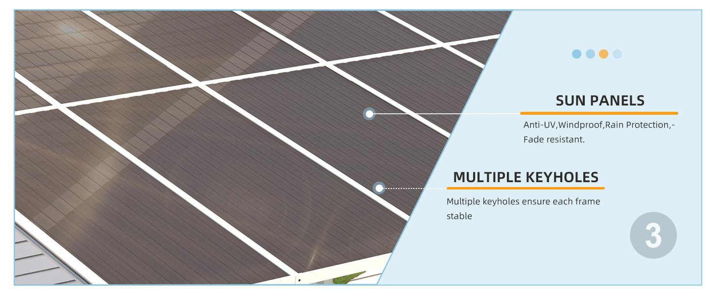 【Multiple packages arrived at different times】AECOJOY Large Wall Mounted Pergola Gazebo with Heavy Duty Canopy & Adjustable Panels for Outdoor Patio, Deck, and Pool Areas