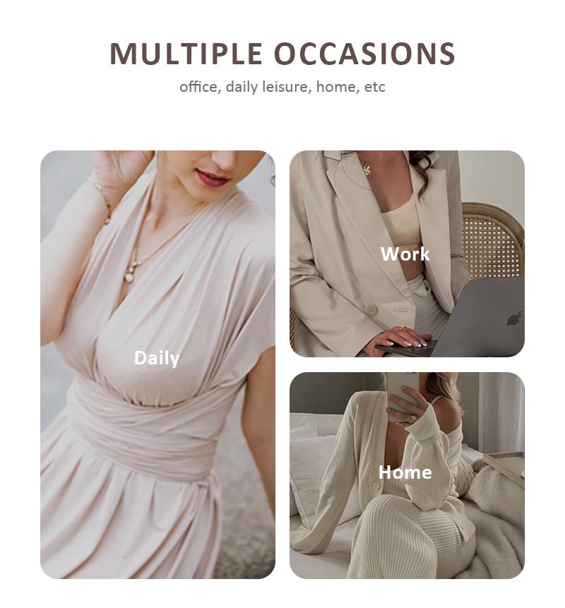 FeelinGirl Women's Wireless Padde Bra Full Coverage Plus Size Comfort Bra Seamless Everyday Bra