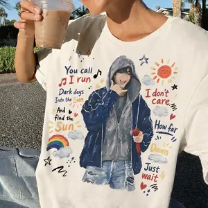 Into The Sun Bangtan Members World Tour Tracklist 2-sides Unisex Heavy Cotton Tee, Bangtan Concert World Tour Merch & Gift 2026, Bangtan 2026 Album Songs Concert Tee GWQ