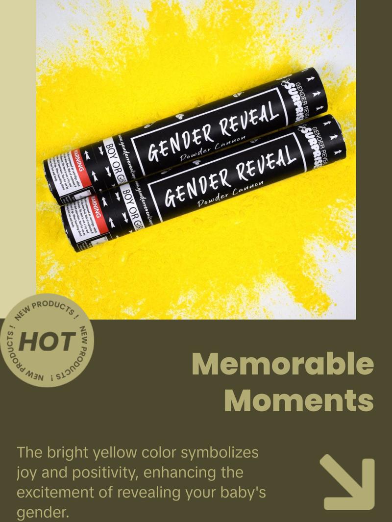 12" Yellow Gender Reveal Powder Cannon Kit 12" Yellow Gender Reveal Powder Cannon Kit