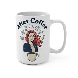 Funny Mug Before Coffee After Coffee Get up and go mug 15oz, when you need some Oomph to get up and get going! Drink your coffee or tea from this fun mug. The 15oz size holds plenty of your favorite energizing beverage. Enjoy!