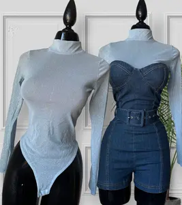 Shine fabric mesh top