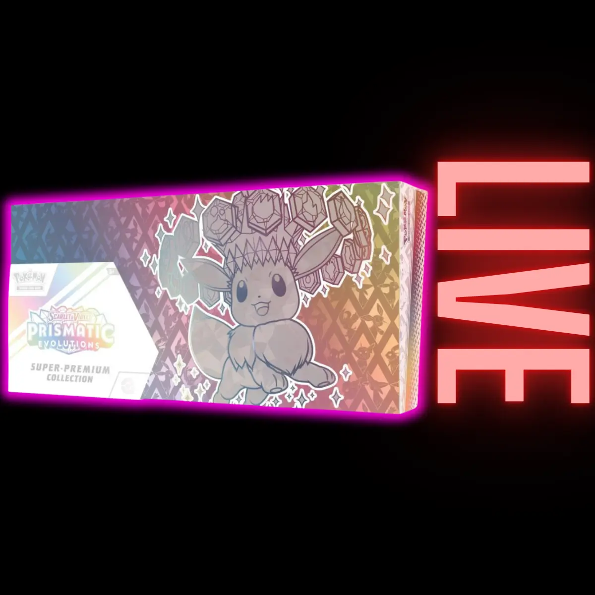 Prismatic Evolutions Super-Premium Collection Pokemon Scarlet and Violet 8.5 (LIVE)