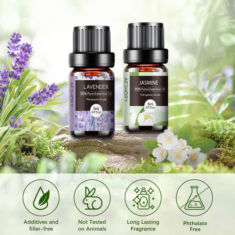 Essential Oils Set -12Pcs*5ML AromatherapyEssential Oil Kit for Diffuser, Humidifier,Aromatherapy, Massage, Soap, Candle Making(5mL) Healthcare Weliness ldeal for Birthday,Thanksgiving, Christmas Gifts