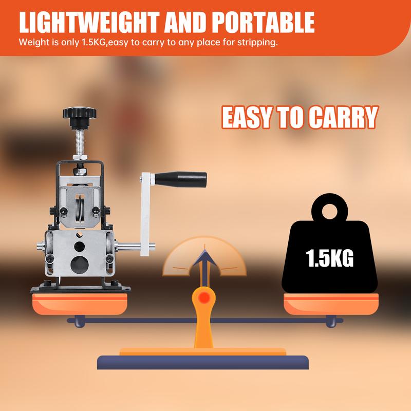 Smart Manual Wire Stripper Machine with Hand Crank and Drill Power Options for 1-25mm Cables Effortless Wire Stripping Tool for Professionals
