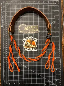 YOUTH Hybrid Leather x Half Round Lanyard - Orange