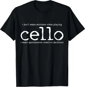 100% Cotton Cello Player Cellist Funny Gift T-Shirt