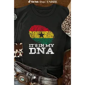 Unity in African Roots – Ghana DNA Cotton T-Shirt for Men and Women