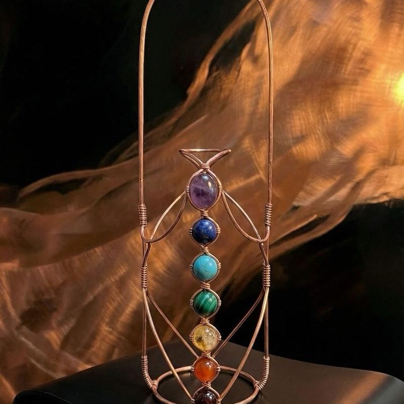 Handmade Wire Wrapped Soap Dispenser with soap  Multicolor Gems for Decorative and Functional Use