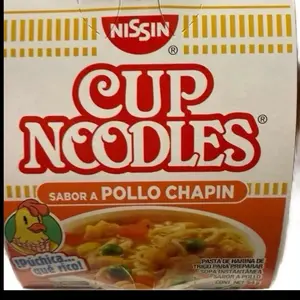 6 Sopas Nissin Cup Sabor a Pollo chapin