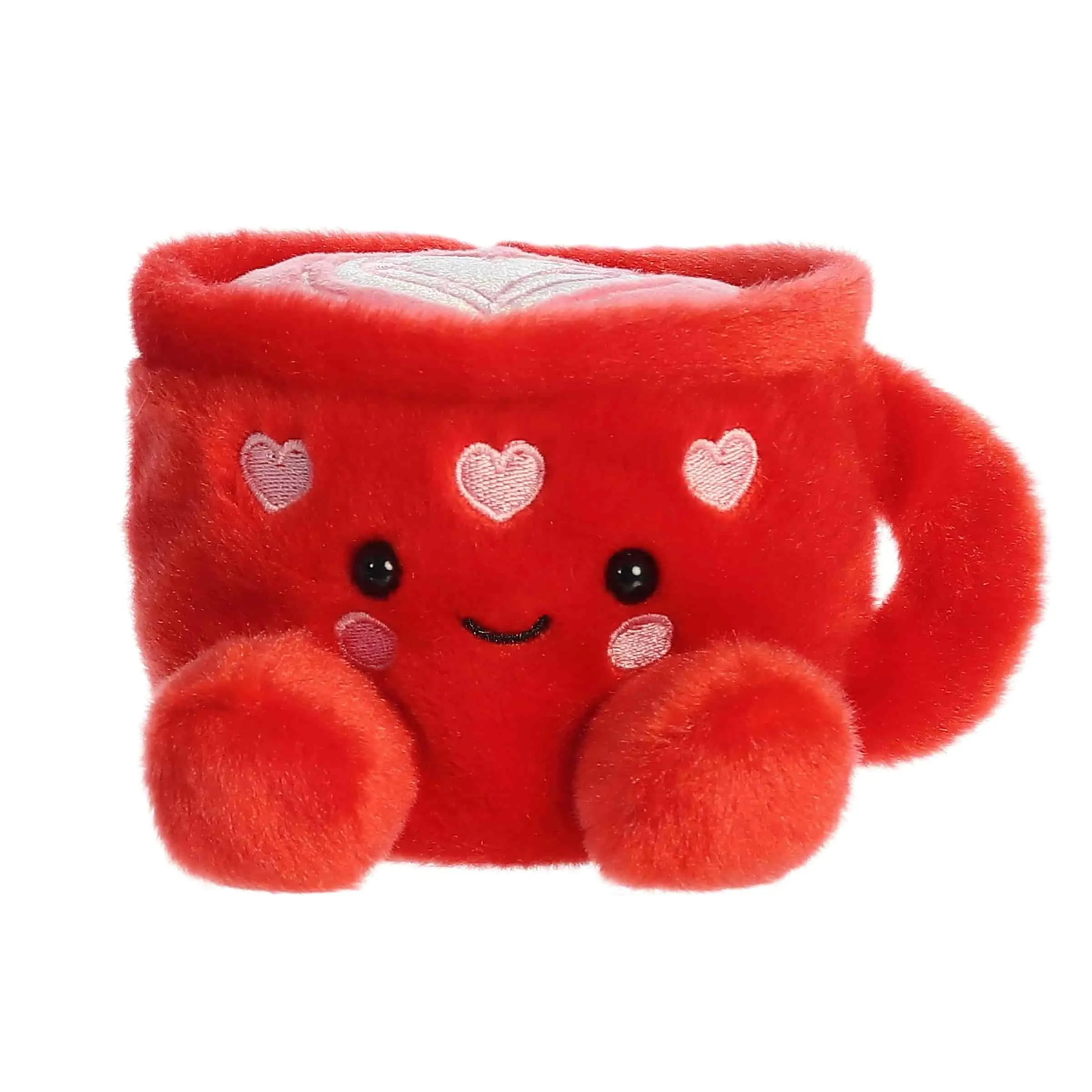 Palm Pals Adorable Lotti Love Latte 5 inch Red Mini Soft Plush Collectable Stuffed Animal