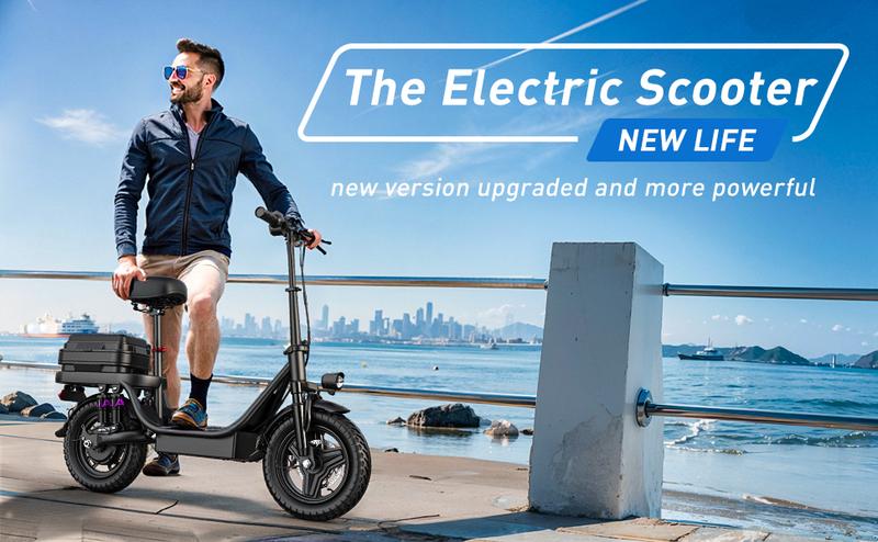 【VoltX】740W Lightweight Double Motor Electric Bike for Adults,20MPH,48V15A Removable Battery,40-45Miles Range,11 shock absorption,Dual-seat design Foldable Double-Suspension  14" Fat Tires 300 Lbs Load for Commuting & All-Terrain Riding，Free accessories
