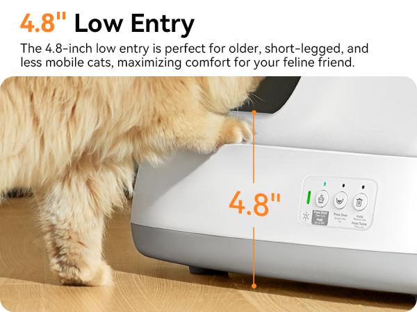Meowant automatic litter box, Self-Cleaning，Odor Removal/APP Control Smart Cat Litter Box with Mat & Liner，Valentine's Gift, Meowant SC01