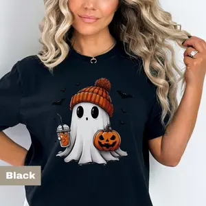 Halloween Ghost Shirt Cute Ghost Shirt Womens Halloween Shirt Cute Fall Shirt Spooky Season Shirt Oversized Halloween Tee