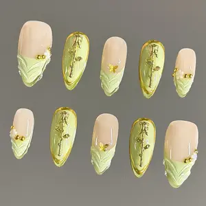 NailVesta ROSE EDEN – 100% Handcrafted 3D Press-On Nails | Reusable, Long-Lasting, Salon-Quality