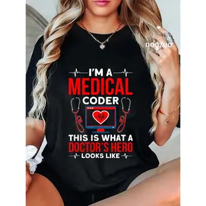 100% Cotton Hospital Clinical Coder Translating Doctors T-Shirt