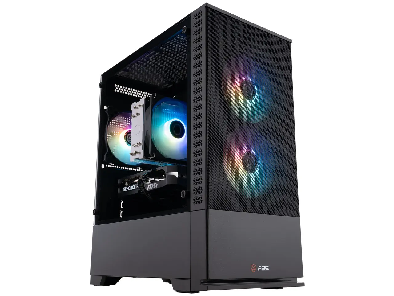 ABS Cyclone Aqua Prebuilt Gaming PC - Windows 11 - Intel Core i7-14700F - GeForce RTX 5060 8GB - DLSS 4 - 32GB DDR5 - 1TB NVMe SSD