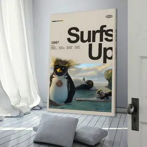 Surfs Up Poster, Premium Artwork Film Print, Home Decor, Wall Decor, Gift For Fan Surfs Up Room Ornaments