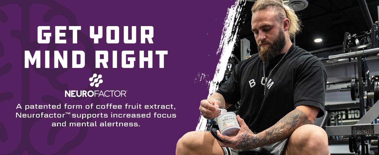 Focus Pre workout Primer Powder Supplement - PREVAIL containing L-Citrulline, Taurine, Alpha-GPC 50%, N-Acetyl L-Tyrosine, for energy levels and focus - Cutler Nutrition - 40 Servings