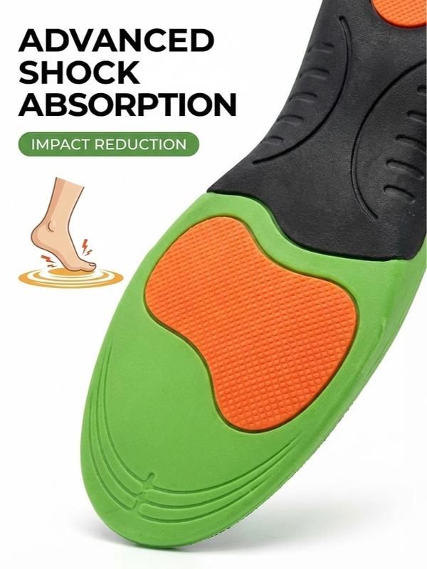 High-Elastic Arch Support Orthotic Insoles for Men & Women - Plantar Fasciitis Relief Shoe Inserts for Comfortable Walking, Standing & Sports