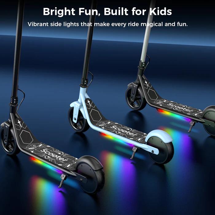 【Best Gifts】Electric Scooter for Kids, 150W Motor, 10MPH, 9 Miles, Dual Speed, 18V 2.6Ah Battery, 6'' Tires, Disc Brakes, Folding Kids Electric Scooter for Ages 6-12