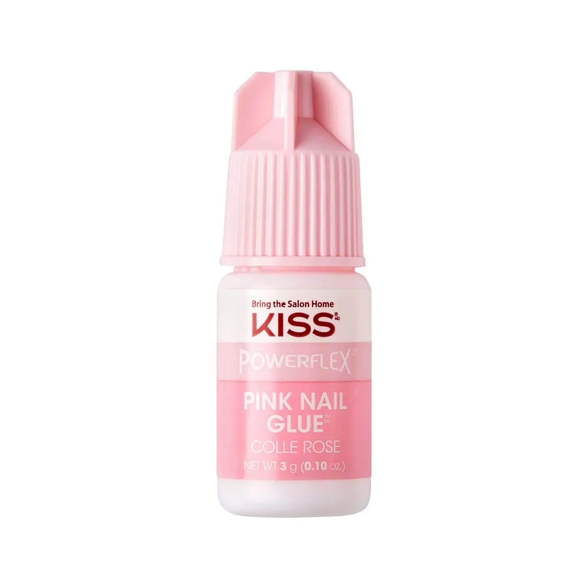 KISS PowerFlex Pink Nail Glue #BKP139, Nail Supplies for Self Care