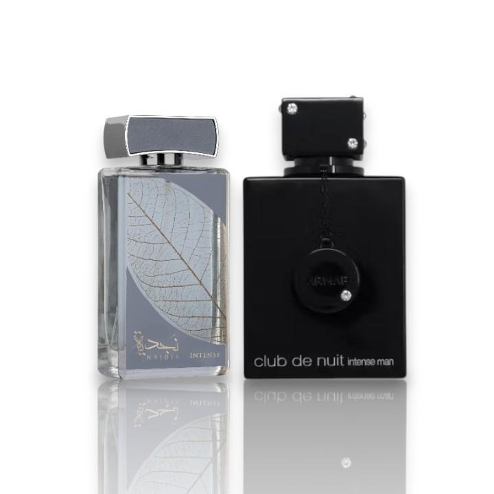 Lattafa Perfumes | Najdia Intense + Club De Nuit Man | 2pc Fragrance Set | 100 ML - 3.4 oz Per Bottle