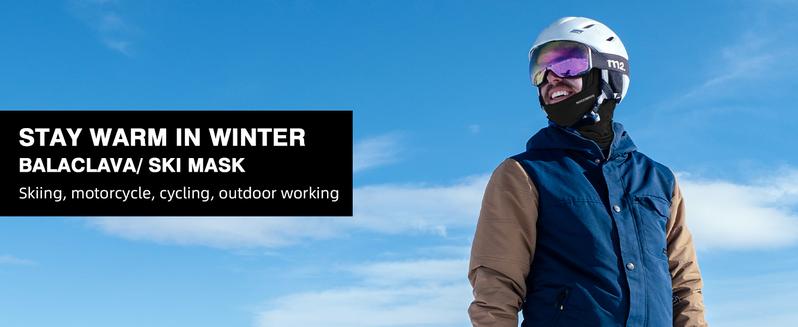 ROCKBROS Cold Weather Balaclava Ski Mask for Men Windproof Thermal Winter Scarf Mask Women Neck Warmer Hood for Cycling,Skiing,Running,Hiking