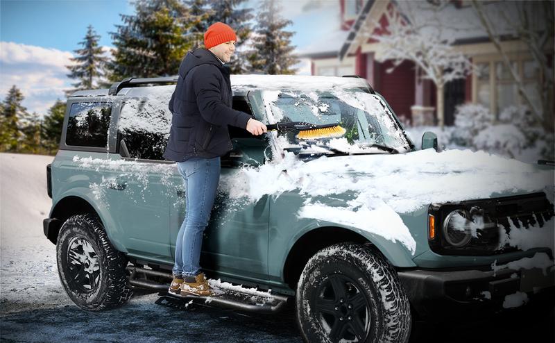 YITAMOTOR Running Boards Compatible with 2021-2024 Ford Bronco 4 Door, Bolt-on Drop Side Step, Black Powder Coated All-Steel Nerf Bar，nerf bars