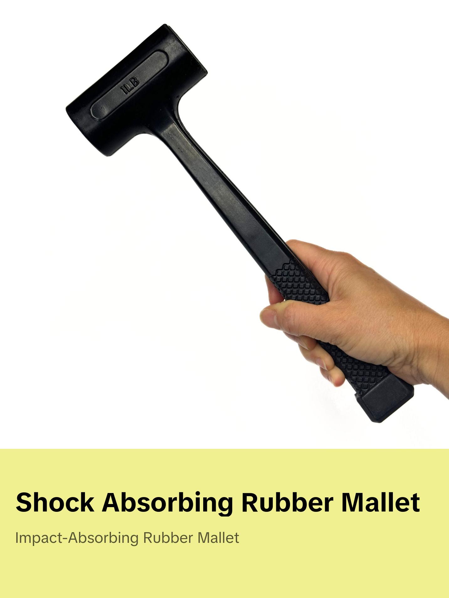 Shock Absorbing Dead Blow Rubber Mallet for Stamping and Leathercraft