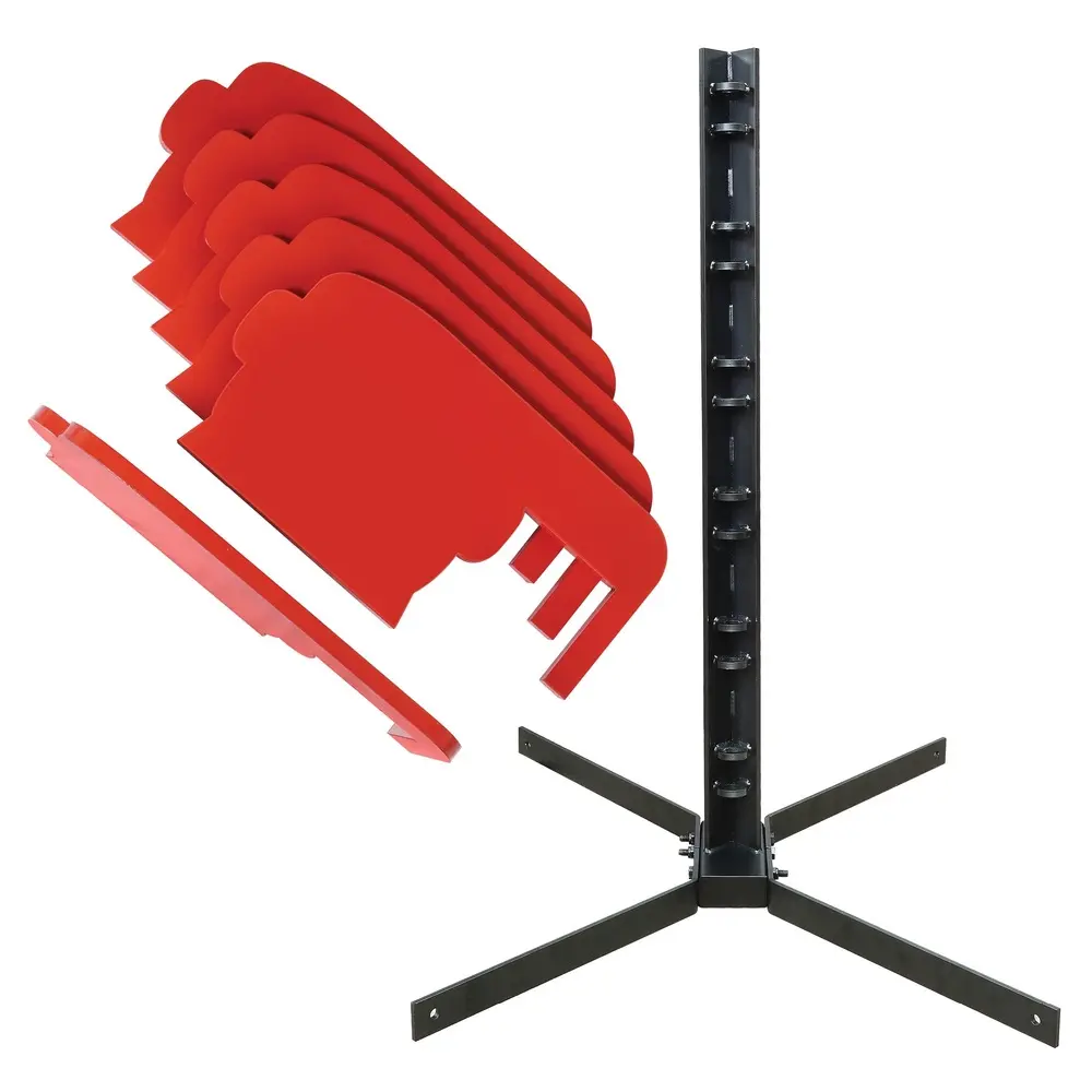 TSG AR500 Steel Dueling Tree Reactive Six Target Kit – 6 inch Head Silhouettes