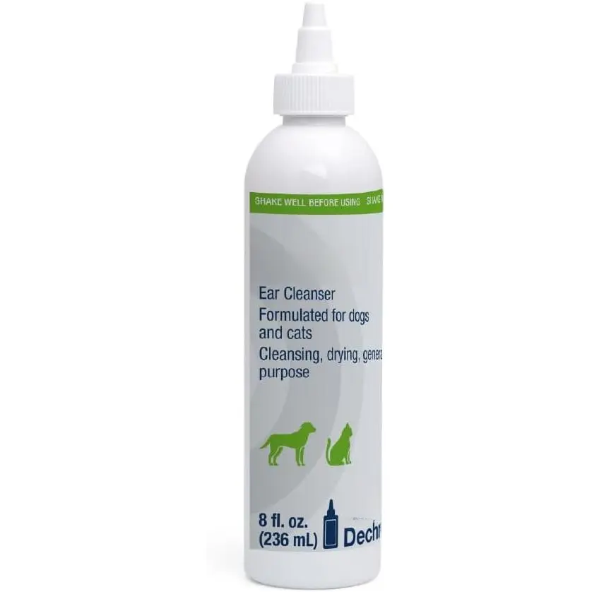 Gentle Pet Ear Cleanser Solution for Dogs and Cats, 8 fl oz, Soothing Formula for Sensitive Ears, Safe & Effective Cleaning, Reusable Bottle, Vet-Recommended Care for Ear Hygiene dog anxiety water  additive removal brush pet  finds  ear  covers
