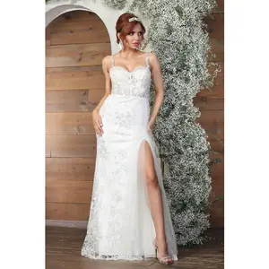 Sheath Wedding Dresses | Ivory Bridal Gown by RQ8018