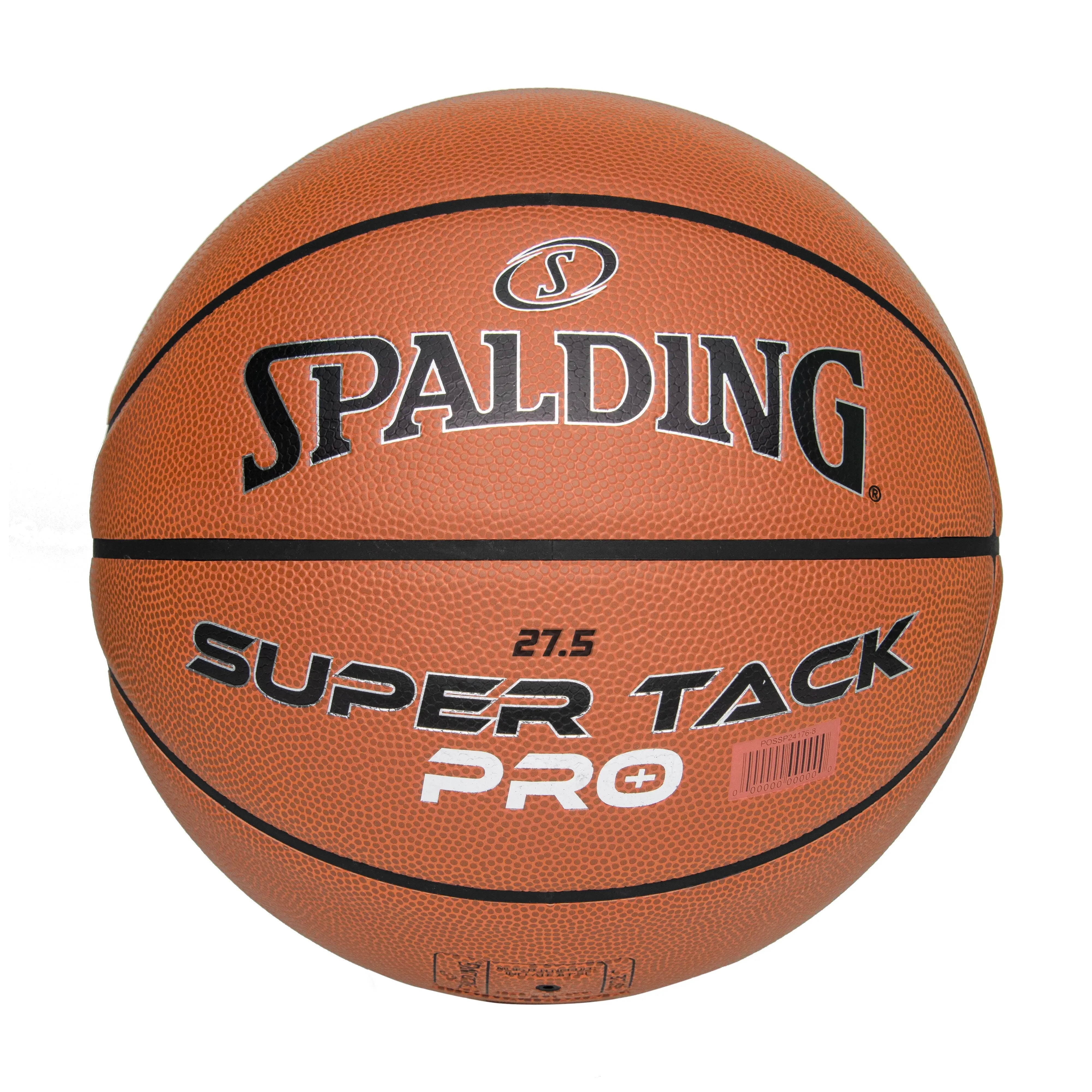 Spalding Super Tack Pro Composite Leather Youth Basketball - Size 5 (27.5"), Tacky Feel, Enhanced Grip, Easy-Grip Surface, Foil-Accented Logos, Long-Lasting Durability, Ideal for Young Athletes' Indoor-Outdoor Practice, Boosts Grip