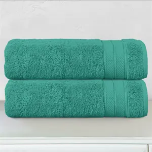 Elegant Comfort 2-Piece Turkish Cotton Three Line Popcorn Bath Towel Set, 27 x 54 inch