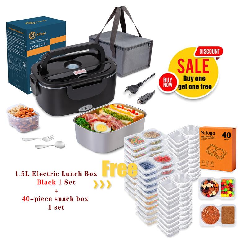 New Year Home Decor Sale Nifogo Heated Bento Box +20/40Pcs Reusable Snack Storage Combo Special Offer for Meal Prep New Year Home Decor Sale Nifogo Heated Bento Box +20/40Pcs Reusable Snack Storage Combo Special Offer for Meal Prep
