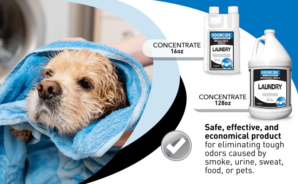 Laundry Odor Eliminator for Strong Odor, Concentrated Fresh Linen Scent - Safe, Non-Enzymatic Odor Neutralizer (16oz, 32oz, Gallon)