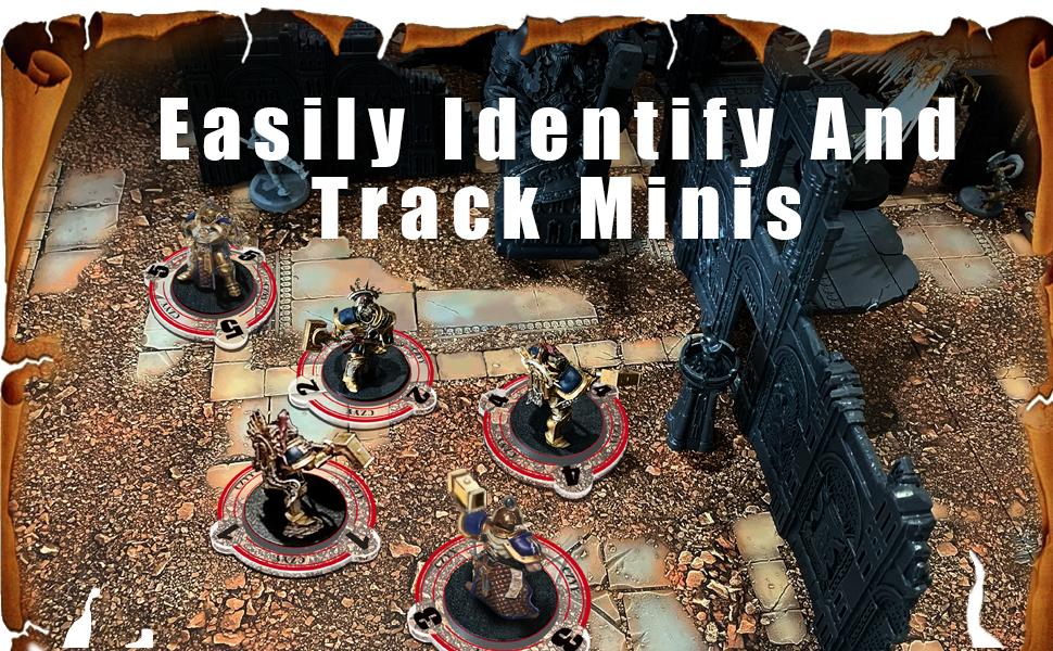 Numbered Markers Acrylic Creature & Monster Condition Rings Number from 1 to 30 Great DM Tool for Dungeons & Dragons, Pathfinder, D&D and RPG Miniatures