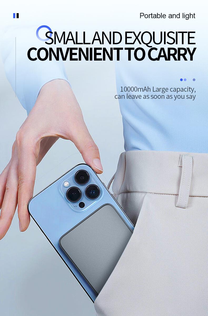 10000mAh/5000mAh Magnetic Wireless Charger Power Bank for iPhone 16/15/14/13/12, Compact, Fast Charging, Portable, Digital Display Chargeable 10000mAh/5000mAh Magnetic Wireless Charger Power Bank for iPhone 16/15/14/13/12, Compact, Fast Charging, Portable, Digital Display Chargeable