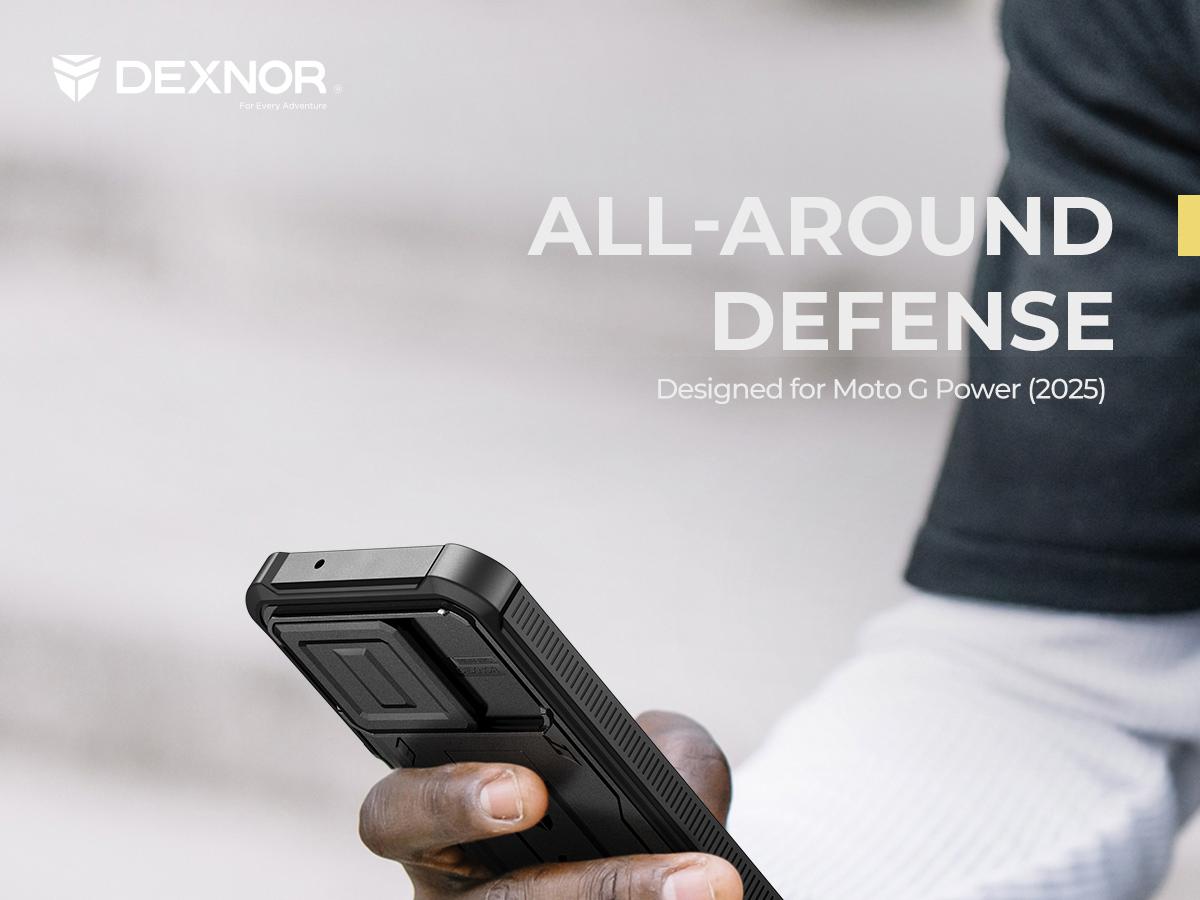 Dexnor for Motorola Moto G-Power-5G-2025/2026 Case, [2 Front Frame] [Built-in Magnetic Slide Camera Cover & Kickstand] Heavy Duty Protection Shockproof Phone Case with Screen Protector, 6.8inch