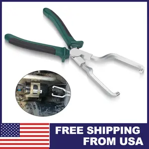 9" Fuel Line Disconnect Pliers & Spark Plug Puller Set Cr-V Steel Automotive Electrical Connector Removal Tool with Non-Slip Grip for GM Ford Dodge Repair Hardware Industrial Heavy Duty