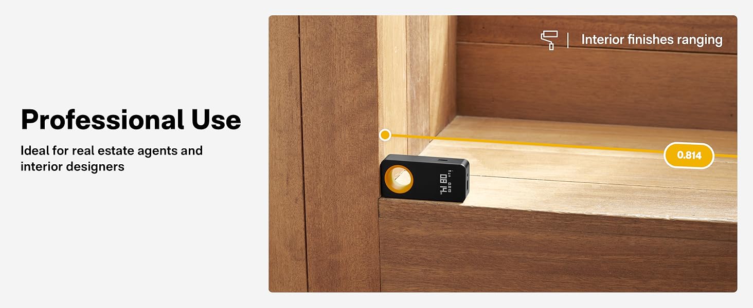 HOTO Laser Measuring Tool, Pocket-Size 98Ft Digital Laser Tape Measure ±2mm Accuracy, USB-C Rechargeable, OLED Display, Ft/M/in Unit Conversion, Real-time Data Sync, Cool Gadgets for Men & Home Use HOTO Laser Measuring Tool, Pocket-Size 98Ft Digital Laser Tape Measure ±2mm Accuracy, USB-C Rechargeable, OLED Display, Ft/M/in Unit Conversion, Real-time Data Sync, Cool Gadgets for Men & Home Use