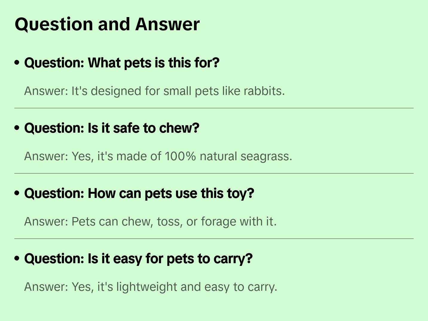 Tiny Paws Seagrass Twist