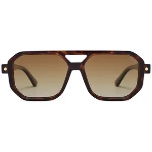 SOJOS Retro Polarized Square Aviator Sunglasses for Women Men Vintage 70s UV400 Protection Shade